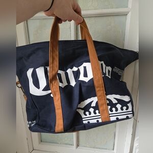Corona Navy Canvas Duffle Tote Bag Large